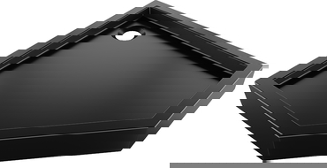 Mexen Flow+ pentagonal shower tray 80 x 80 cm, black matt - 46P708080H