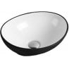 Mexen Elza countertop washbasin 40 x 33 cm, White/Black - 21014075