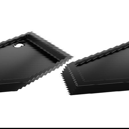 Mexen Flow+ pentagonal shower tray 90 x 90 cm, black matte - 46P709090H