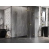 Mexen Lunar L semi-circular shower cabin right hinge 100 x 90 cm, transparent, brushed gold - 833L-100P-090L-55-00