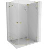 Mexen Lunar L semi-circular shower cabin right hinge 100 x 90 cm, transparent, brushed gold - 833L-100P-090L-55-00