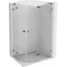 Mexen Lunar L semi-circular right swing shower enclosure 100 x 80 cm, transparent, pink gold - 833L-100P-080L-60-00