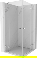 Mexen Lunar Duo hinged shower enclosure 90 x 90 cm, transparent, chrome - 834-090L-090P-01-00