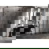Mexen Lunar L semicircular shower cabin, right swing 100 x 80 cm, transparent, gun gray brushed - 833L-100P-080L-66-00