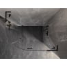 Mexen Lunar L semi-circular shower enclosure swing right 100 x 80 cm, transparent, black - 833L-100P-080L-70-00