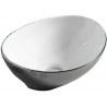 Mexen Elza countertop basin 40 x 33 cm, silver/white - 21014079