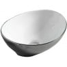 Mexen Elza countertop washbasin 40 x 33 cm, Silver/White - 21014079