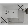 Mexen Roma hinged shower cabin 80 x 120 cm, transparent, black + Flat tray, white - 854-080-120-70-00-4010B