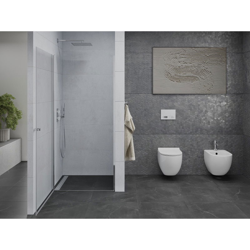 Mexen Pretoria 70 cm hinged shower door, transparent, chrome - 852-070-000-01-00