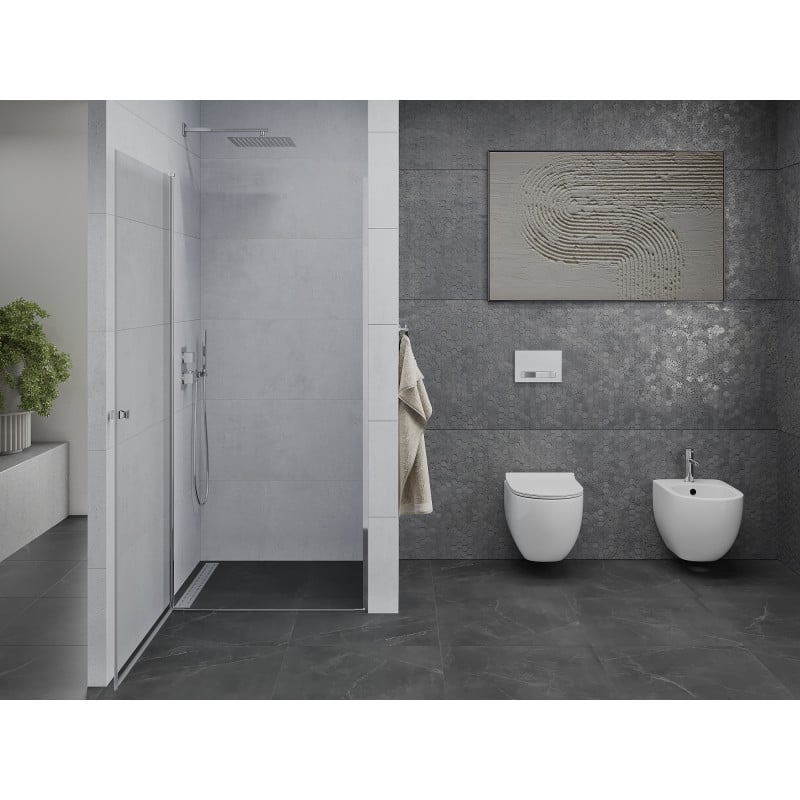 Mexen Pretoria 80 cm Pivot Shower Door, Transparent, Chrome - 852-080-000-01-00