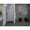 Mexen Pretoria 80 cm pivot shower door, transparent, black - 852-080-000-70-00