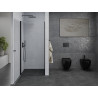 Mexen Pretoria 80 cm Swing Shower Door, Transparent, Black - 852-080-000-70-00