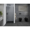 Mexen Pretoria 90 cm pivot shower door, transparent, black - 852-090-000-70-00