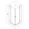 Mexen Lunar Duo pivot shower enclosure 120 x 100 cm, transparent, chrome - 834-120L-100P-01-00