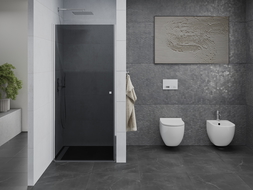Mexen Pretoria hinged shower door 70 cm, Graphite, Chrome - 852-070-000-01-40