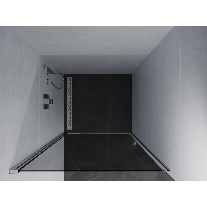 Mexen Pretoria swing shower door 70 cm, graphite, chrome - 852-070-000-01-40
