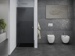 Mexen Pretoria hinged shower door 80 cm, Graphite, Chrome - 852-080-000-01-40