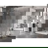 Mexen Lunar L Duo shower enclosure, hinged 115 x 80 cm, transparent, chrome - 834L-115L-080P-01-00