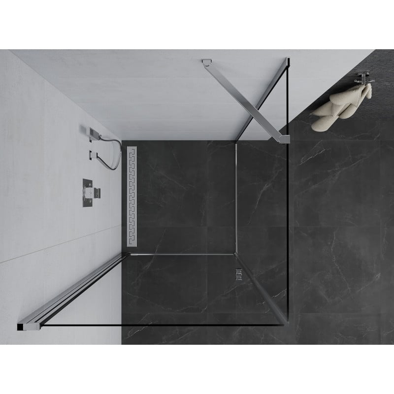 Mexen Pretoria pivot shower cabin 70 x 70 cm, transparent, chrome - 852-070-070-01-00