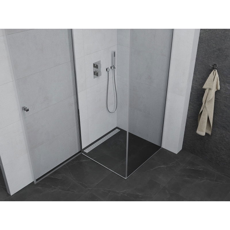 Mexen Pretoria 70 x 70 cm Hinged Shower Cabin, Transparent, Chrome - 852-070-070-01-00