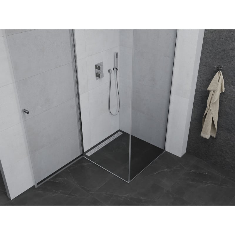 Mexen Pretoria pivot shower enclosure 90 x 90 cm, transparent, chrome - 852-090-090-01-00
