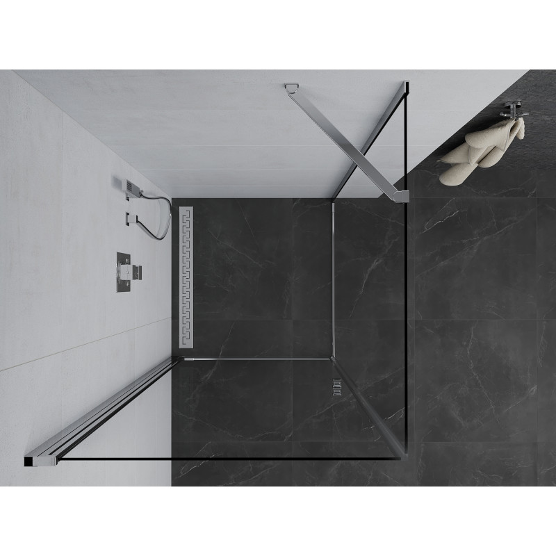 Mexen Pretoria pivot shower cabin 100 x 100 cm, transparent, chrome - 852-100-100-01-00