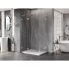 Mexen Lunar L Duo shower enclosure, hinged 120 x 100 cm, transparent, chrome - 834L-120L-100P-01-00