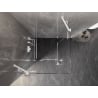 Mexen Lunar Duo 100 x 100 cm Pivot Shower Enclosure, Transparent, White - 834-100L-100P-20-00