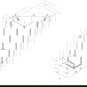 Mexen Lunar Duo hinged shower cabin 120 x 70 cm, transparent, white - 834-120L-070P-20-00