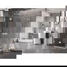 Mexen Lunar Duo hinged shower cabin 120 x 70 cm, transparent, white - 834-120L-070P-20-00