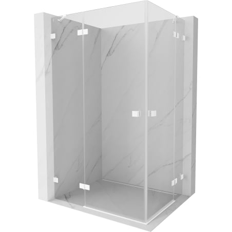 Mexen Lunar Duo left hinged shower cabin 120 x 75 cm, transparent, white - 834-120L-075P-20-00