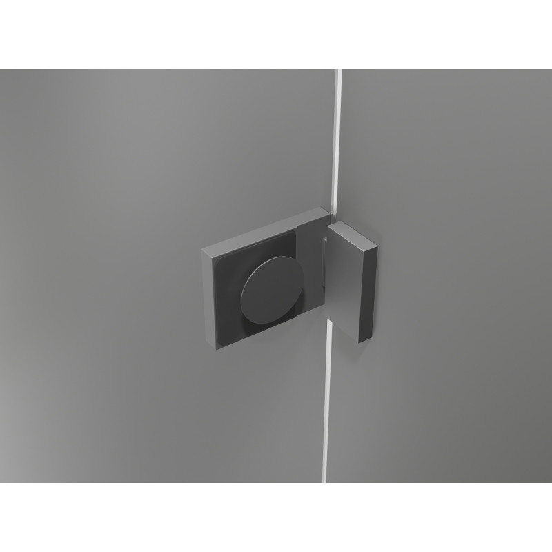 Mexen Lunar pentagonal shower enclosure with left hinged door 80 x 90 cm, transparent, gun metal - 831-080L-090P-95-00-L
