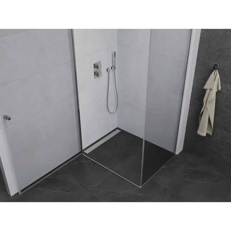 Mexen Pretoria shower enclosure with swing door 80 x 100 cm, transparent, chrome - 852-080-100-01-00