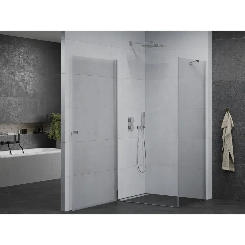 Mexen Pretoria shower enclosure with swing door 80 x 100 cm, transparent, chrome - 852-080-100-01-00
