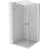 Mexen Lunar Duo shower enclosure pivot 95 x 95 cm, transparent, gold - 834-095L-095P-50-00