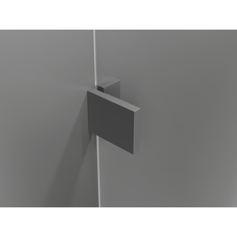 Mexen Lunar pentagonal shower enclosure, left hinge, 90 x 100 cm, transparent, gun metal - 831-090L-100P-95-00-L