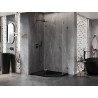 Mexen Lunar pentagonal swing left shower cabin 100 x 80 cm, transparent, gun metal - 831-100L-080P-95-00-L