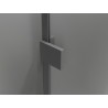 Mexen Lunar pentagonal swing left shower cabin 100 x 80 cm, transparent, gun metal - 831-100L-080P-95-00-L
