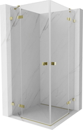 Mexen Lunar Duo Hinged Shower Cabin 100 x 100 cm, Transparent, Gold - 834-100L-100P-50-00