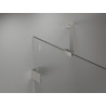 Mexen Lunar pentagonal hinged left shower cabin 90 x 100 cm, transparent, brushed nickel - 831-090L-100P-97-00-L
