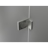 Mexen Lunar pentagonal hinged left shower cabin 90 x 100 cm, transparent, brushed nickel - 831-090L-100P-97-00-L