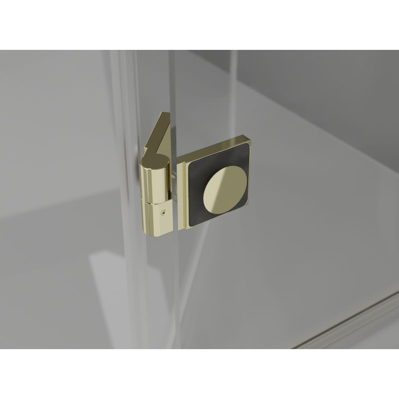 Mexen Lunar Duo left-hinged shower enclosure 105 x 80 cm, transparent, gold - 834-105L-080P-50-00