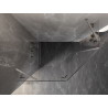 Mexen Lunar pentagonal shower enclosure, hinged left 100 x 80 cm, transparent, brushed nickel - 831-100L-080P-97-00-L