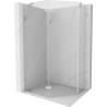 Mexen Lunar pentagonal shower enclosure, hinged left 100 x 80 cm, transparent, brushed nickel - 831-100L-080P-97-00-L