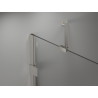Mexen Lunar pentagonal shower enclosure, hinged left 100 x 80 cm, transparent, brushed nickel - 831-100L-080P-97-00-L