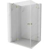 Mexen Lunar Duo left hinged shower enclosure 105 x 100 cm, transparent, gold - 834-105L-100P-50-00