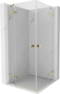 Mexen Lunar Duo 105 x 105 cm Hinged Shower Enclosure, Transparent, Gold - 834-105L-105P-50-00