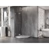 Mexen Lunar pentagonal left hinged shower enclosure 100 x 100 cm, transparent, brushed nickel - 831-100L-100P-97-00-L