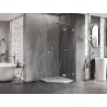 Mexen Lunar pentagonal right-opening shower enclosure 80 x 80 cm, transparent, chrome - 831-080P-080L-01-00-P