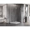 Mexen Lunar pentagonal right-hinged shower enclosure 90 x 80 cm, transparent, chrome - 831-090P-080L-01-00-P